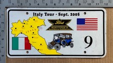 2005 California Italy Tour license plate 9 Ford Model T SoCal 22522