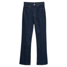 Ladies M&S Bootflare Mid Rise Jeans Dark Indigo Sizes 6 - 22