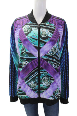 Mary Katrantzou x Adidas Womens Graphic Zip Up Bomber Multi Size L