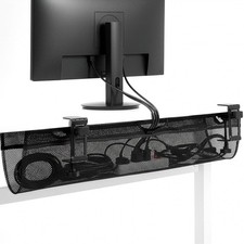 No Drill Clamp-on 36 inch Mesh Net Under Desk Cable Management Wire Organizer...