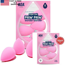 AOA Studio Collection makeup Sponge Set Latex Free 6 Count Pack of 1 , Pink