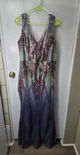 Missord Women's Sequin Mermaidcore Dress Y2K Glam Whimsigoth Evening Gown 2XL