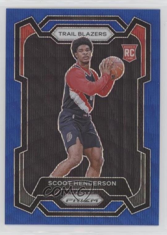 2023-24 Panini Prizm Blue Wave Prizm Scoot Henderson #141 Rookie RC qi7