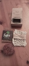 2 eco  kitchen scrubs Safix /Spaza scrub pads and 1 eco copper kitchen sponge BN