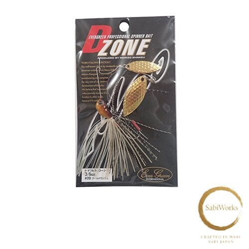 New Evergreen Spinnerbait D Zone Double Willow Leaf 3/8oz Gold Rush #09 - Image 1