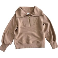 Varley Vine Half Zip Marl Pullover Sweatshirt Womens M Sporty Chic Athleisure