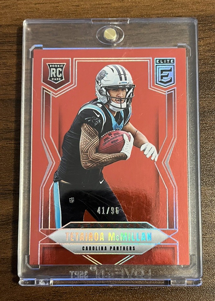 2025 Donruss Elite Tetairoa McMillan Red Aspirations /96 SP #128 Panthers RC