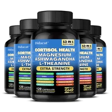 Cortisol Supplement Magnesium blend 200mg L-Theanine 150mg Ashwagandh 150mg