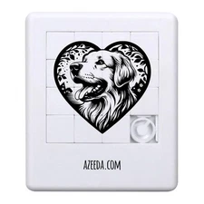 'Golden Retriever Love Heart' Sliding Puzzle (PZ00037628)