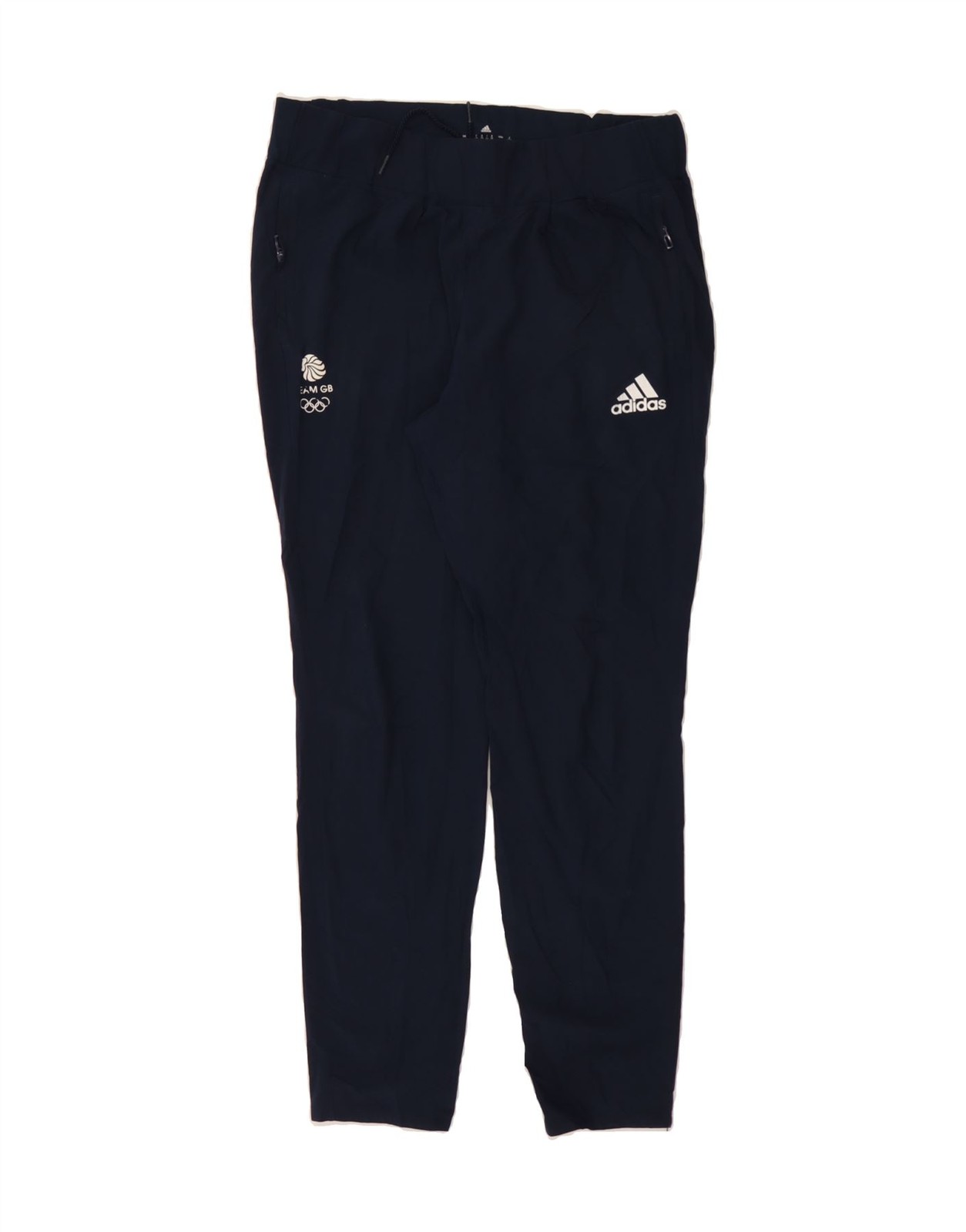 ADIDAS Womens Tracksuit Trousers UK 12 Medium  Navy Blue Polyester DD29