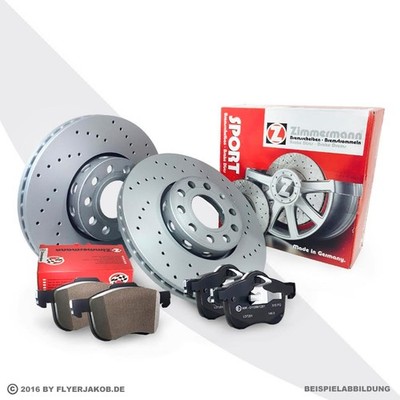 Zimmermann Sport Bremsscheiben Beläge Wk für BMW F10 F11 520-530I 518-525D vorne
