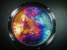 EF+ 1885-O MORGAN SILVER DOLLAR BEAUTIFULLY TONED NICE COLLECTOR COIN M-1060