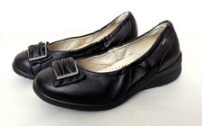 FIDELIO SCHUHE GR. 37 SCHWARZ BALLERINA SLIPPER LEDER  DAMENSCHUHE 2410047