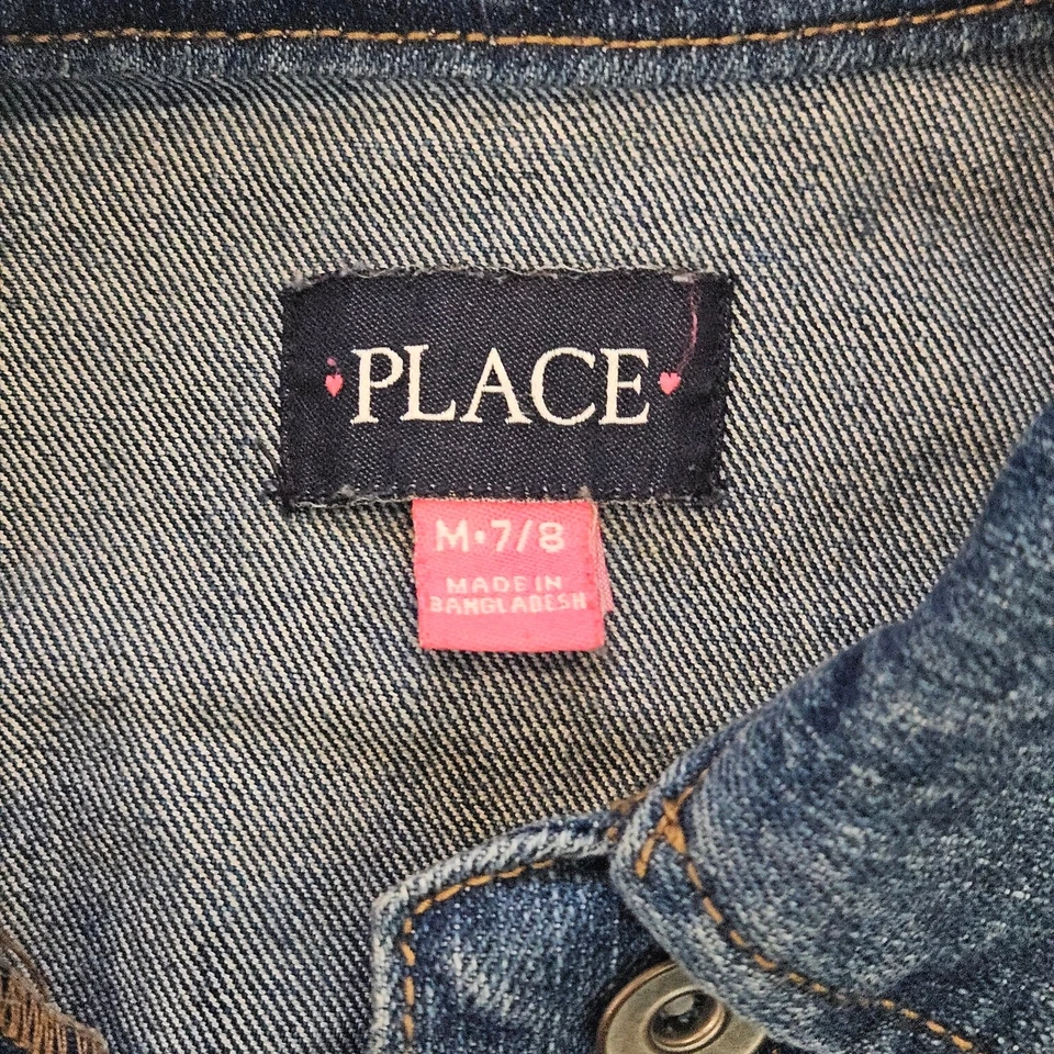 Girls Hoodie & Denim Jacket Lot of 4 Size 7/8 Justice Old Navy Childrens Place - Image 3 of 4