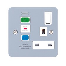 Metal Clad Rcd Spur 1 Gang C/w Back Box