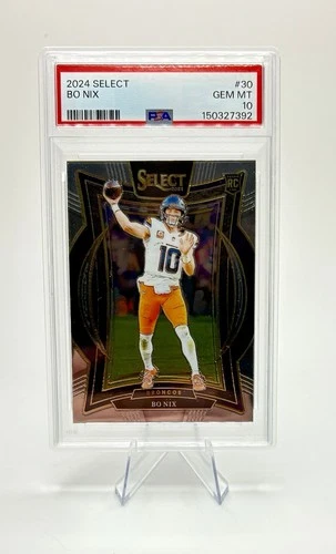 2024 Panini Select - Concourse Bo Nix #30 (RC) PSA 10