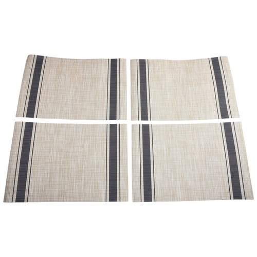 Easily Maintained Rectangular PVC Table Mats Set of 4 Colors Available - Picture 6 of 26