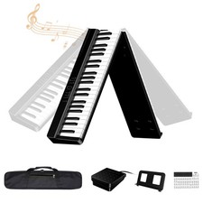 Portable Piano Keyboard 88 Keys: Semi-Weighted Folding Digital Piano Bluetoot...