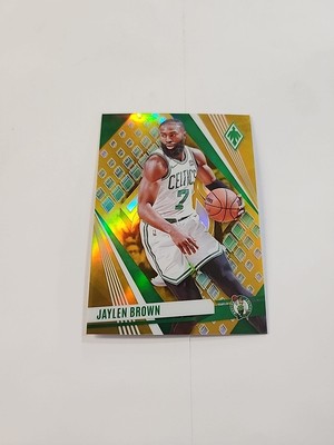 JERSEY NUMBER MATCH! 2023-24 Phoenix JAYLEN BROWN BOSTON CELTICS GOLD 7/10 ZC