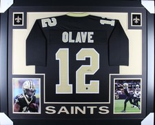 CHRIS OLAVE (Saints black SKYLINE) Signed Autographed Framed Jersey Beckett