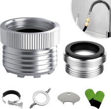 3/4" Garden Hose Adapter for Sink Faucets 22Mm 24Mm Solid Brass Faucet to