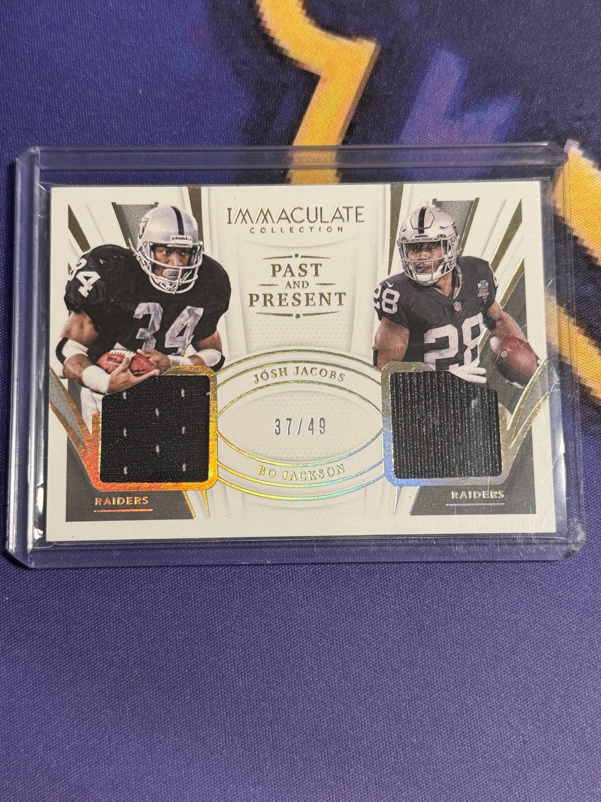 2021 Immaculate Collection Past and Present Materials Josh Jacobs Bo Jackson /49