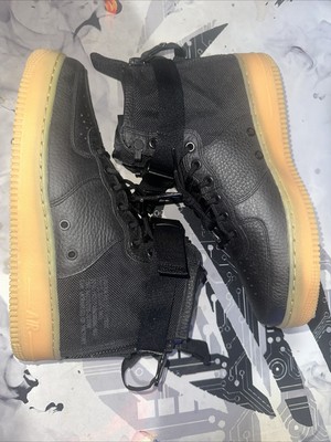 Nike SF Air Force 1 Mid Shoes Mens Size 10 Black Gum Retro Athletic Lace Sneaker Size 10 - Nike SF Air Force 1 Mid Black Gum for sale online  main image 4