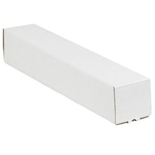 Square Mailing Tubes 3" x 12" Oyster White - Pack of 25 for Shipping & Storage