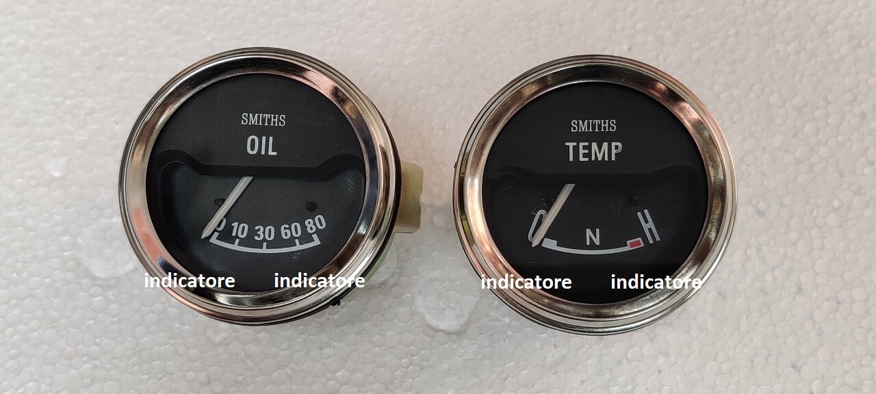 Smiths replica Electrical Temp Gauge and Oil Pressure Gauge 52 mm 12 v