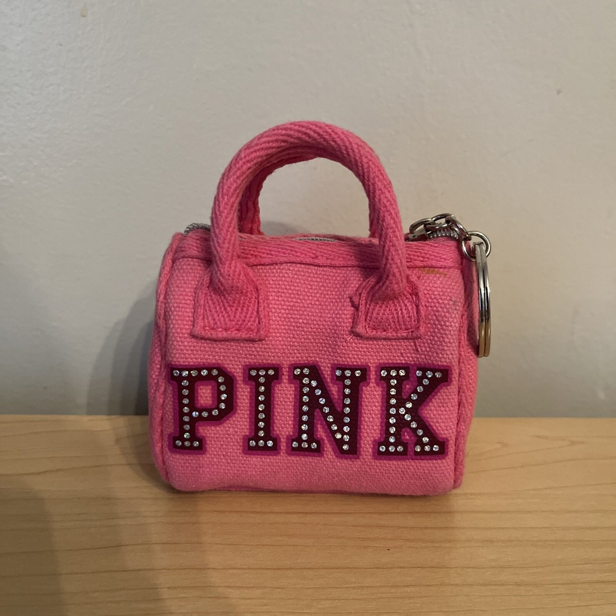 Victorias Secret PINK Vintage Keychain Coin Purse Mini Bag Rare