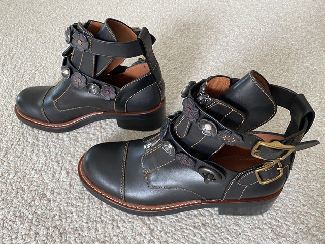 coach tea rose boots