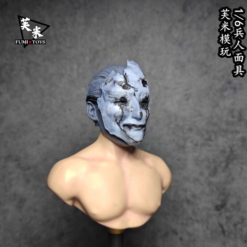 1/6 1/12 Scale Black Myth Broken Face Mask Model For 12" Action Figure Body - Picture 2 of 7