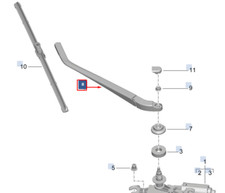 PORSCHE 911 991 Carrera Heckklappen-Fensterwischerarm 9P1955707 NEU Original