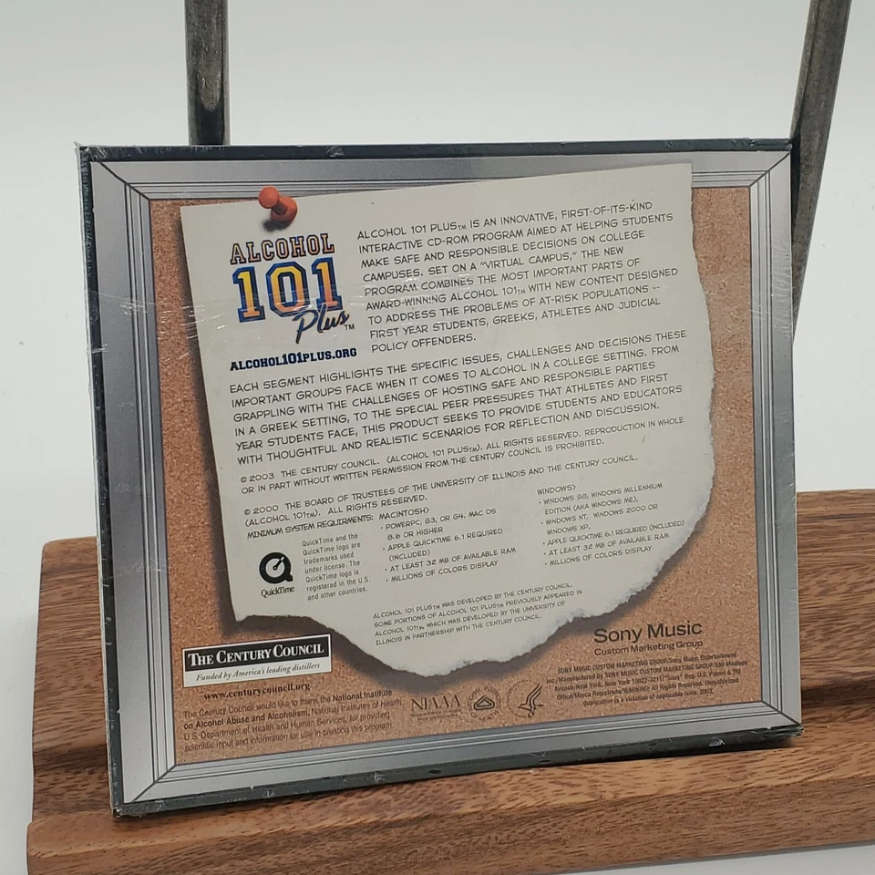 Factory Sealed Alcohol 101 Plus Interactive CD PC New Ships next day Sony - Image 2 of 3