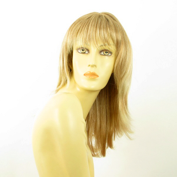 Perruque Gladis blonde haut de gamme avec bonnet invisible et reflets méchés