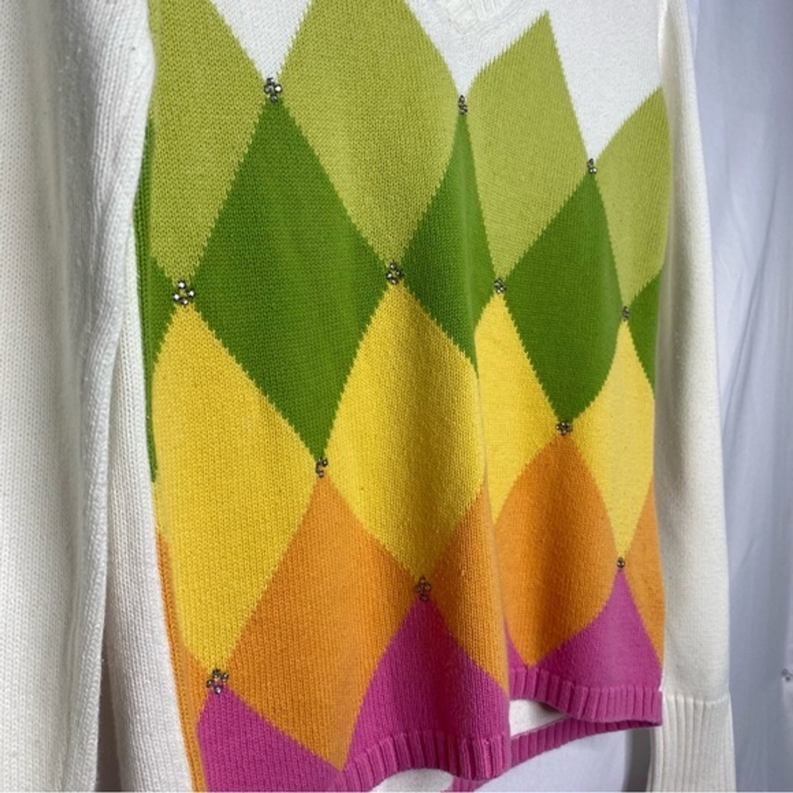 Y2k 2000s Colorful Barbie Kid Core Lightwieght Knit V Neck Sweater Y2k 2000s Colorful Barbie Kid Core Lightwieght Knit V Neck Sweater