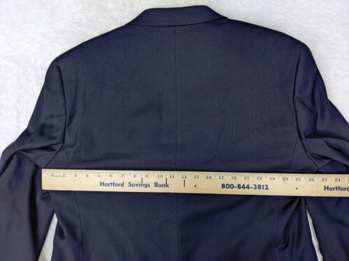 Croft & Barrow Mens 42R Navy Blue Hopsack Blazer Jacket 2 Button - Picture 11 of 15