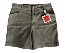 Gloria Vanderbilt Mom Shorts Hi Rise Women's Size 14 Green Denim Jean Short, NWT