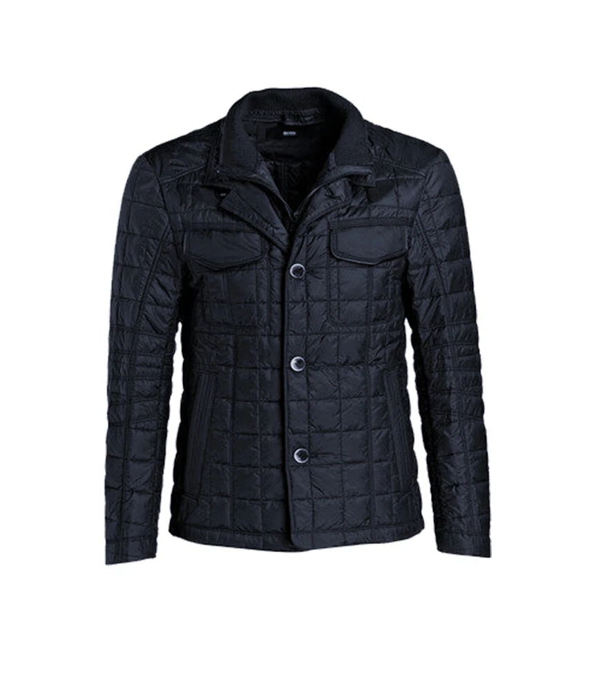 Boss Hugo Boss Mens Camay 4 Quilted Full Zip Coat Jacket Dark
