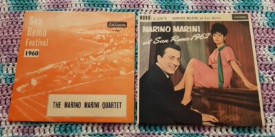 LOT of 2 Marino Marini Quartet UK import 45 EP San Remo Festival 1960 1962 ex