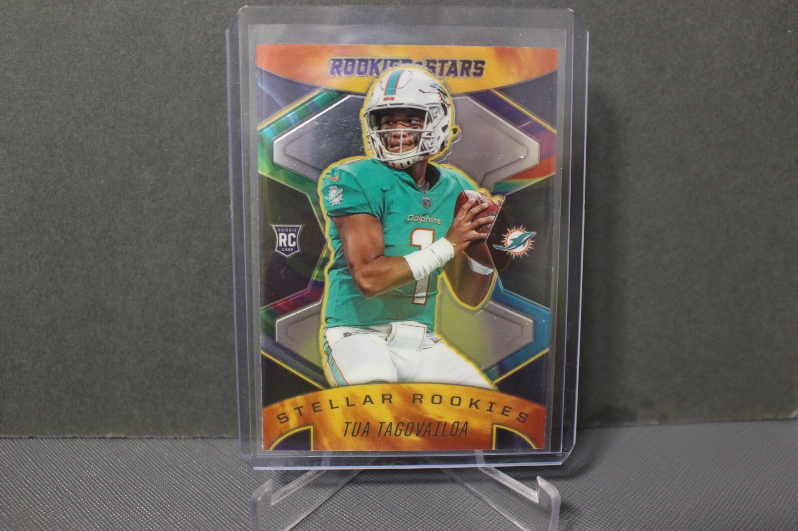 2020 Panini ROOKIES & STARS TUA TAGOVAILOA STELLAR ROOKIES PRIZM DOLPHINS RC