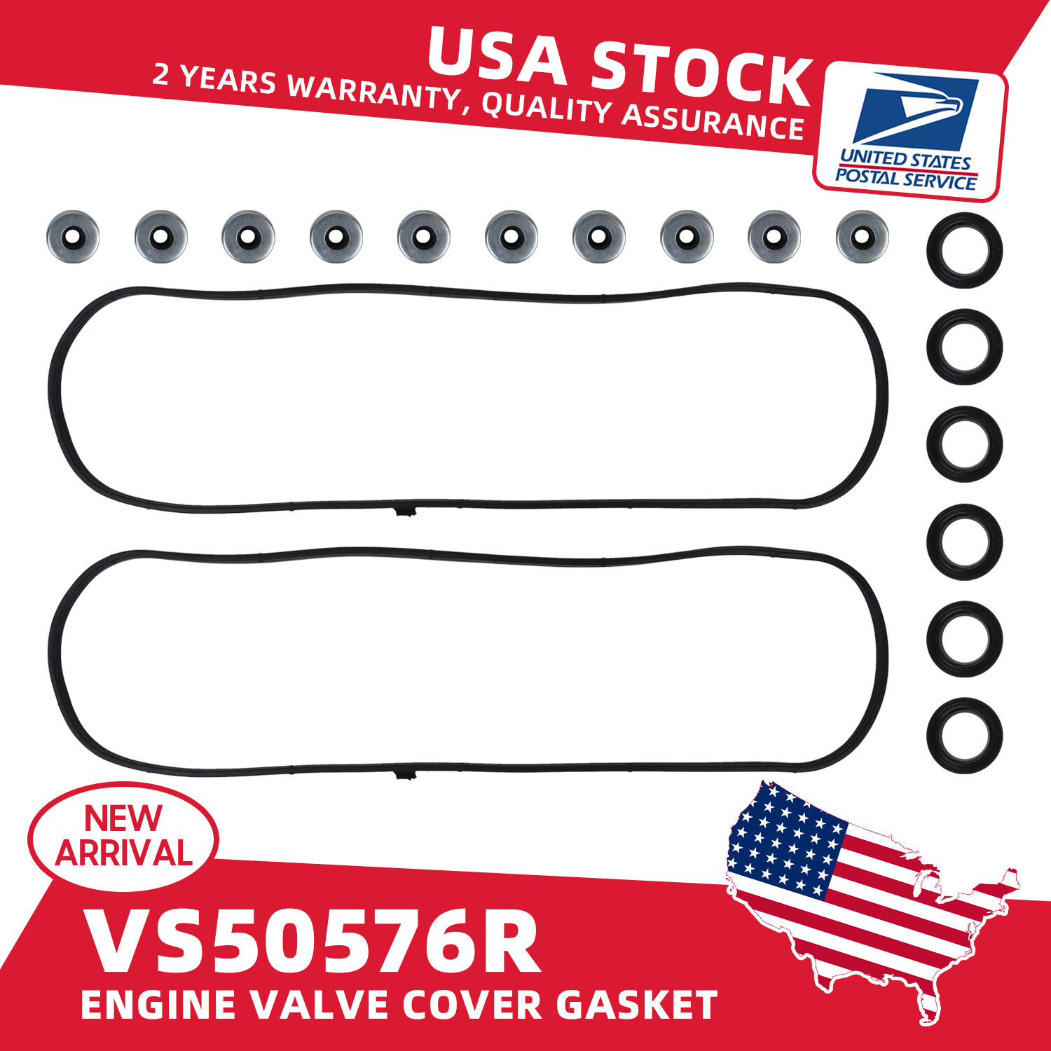 For Honda Acura 3.0L 3.2L 3.5L Valve Cover Gasket w/ Grommets & Spark Plug Seals