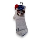 Harry Potter Gryffindor Crest Ankle Socks Grey with Pom Pom