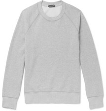 TOM FORD M lange Loopback Cotton-Jersey Sweatshirt Gray IT48