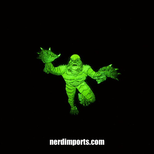 Universal Monsters Kreatur aus der schwarzen Lagune leuchten im Dunkeln Emaille Pin - Bild 3 von 3