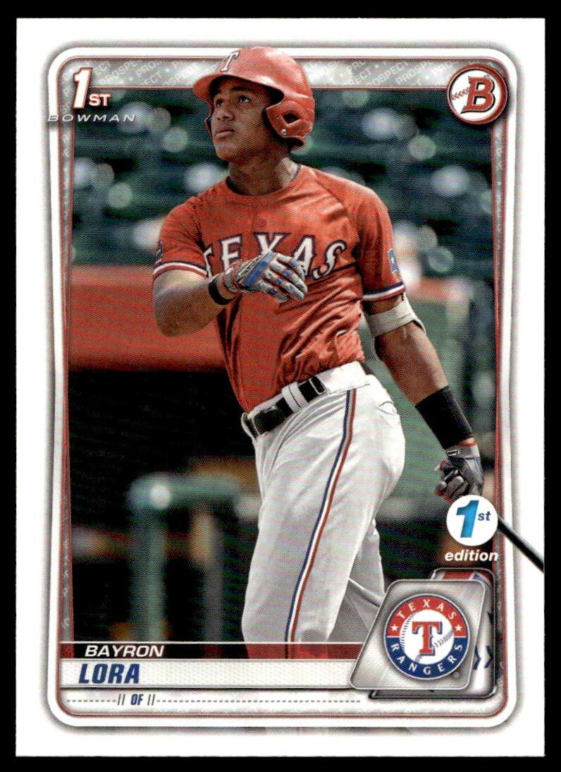 2020 Bowman 1st Edition Bayron Lora A7 Texas Rangers #BFE-52