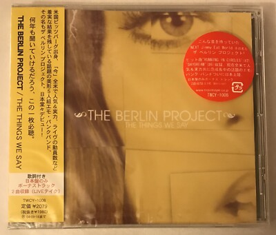 The Berlin Project - The Things We Say - JAPANESE IMPORT CD