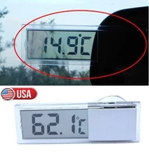 2× Universal Car LCD Digital Display Meter Thermometer Accessories Car Decor USA
