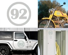 Number 92, Sticker Vinyl Version v1c