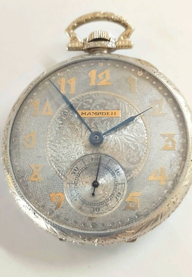 Pocket watch 1915 Hampden Canton Ohio,PAUL REVERE 14kt White gold